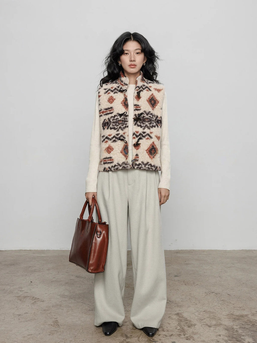 Stand Collar Zipper Vest_ BDHL8097