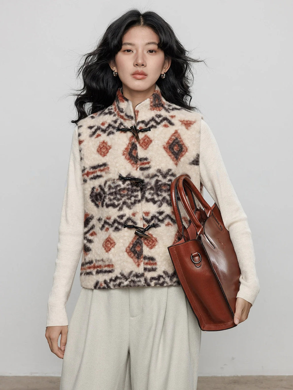 Stand Collar Zipper Vest_ BDHL8097