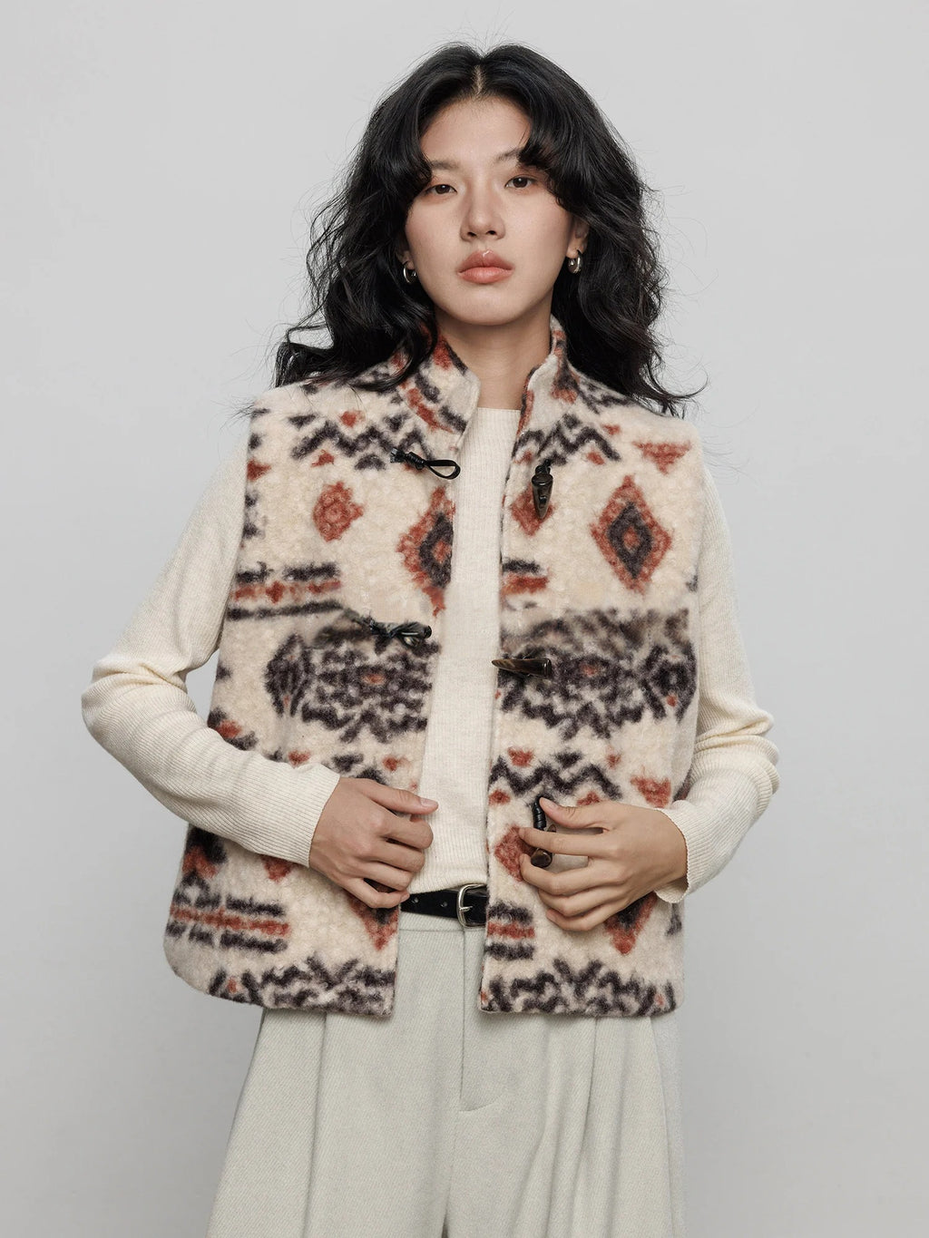 Stand Collar Zipper Vest_ BDHL8097