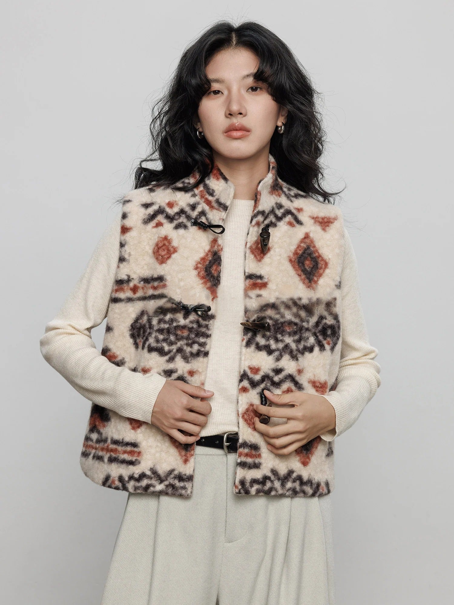 Stand Collar Zipper Vest_ BDHL8097