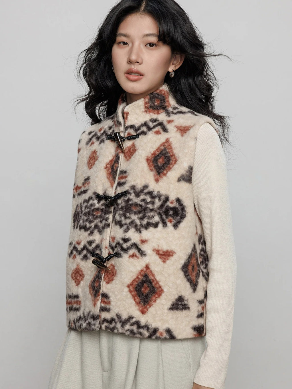 Stand Collar Zipper Vest_ BDHL8097