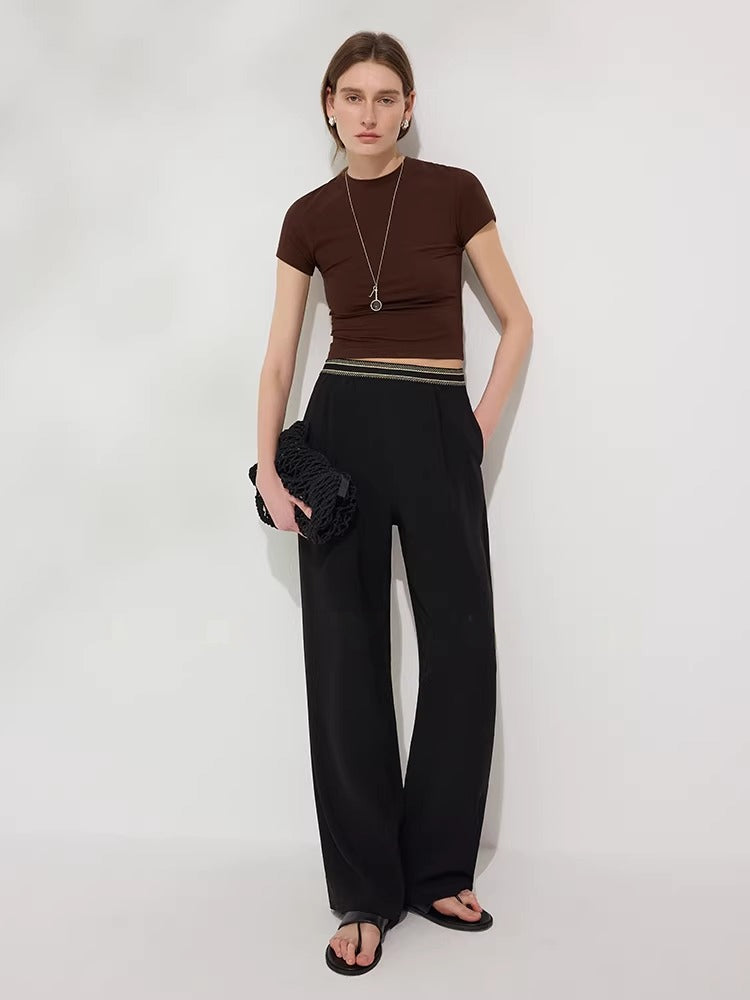 Custom Waistband Relaxed Straight-Leg Pants_BDHL8231