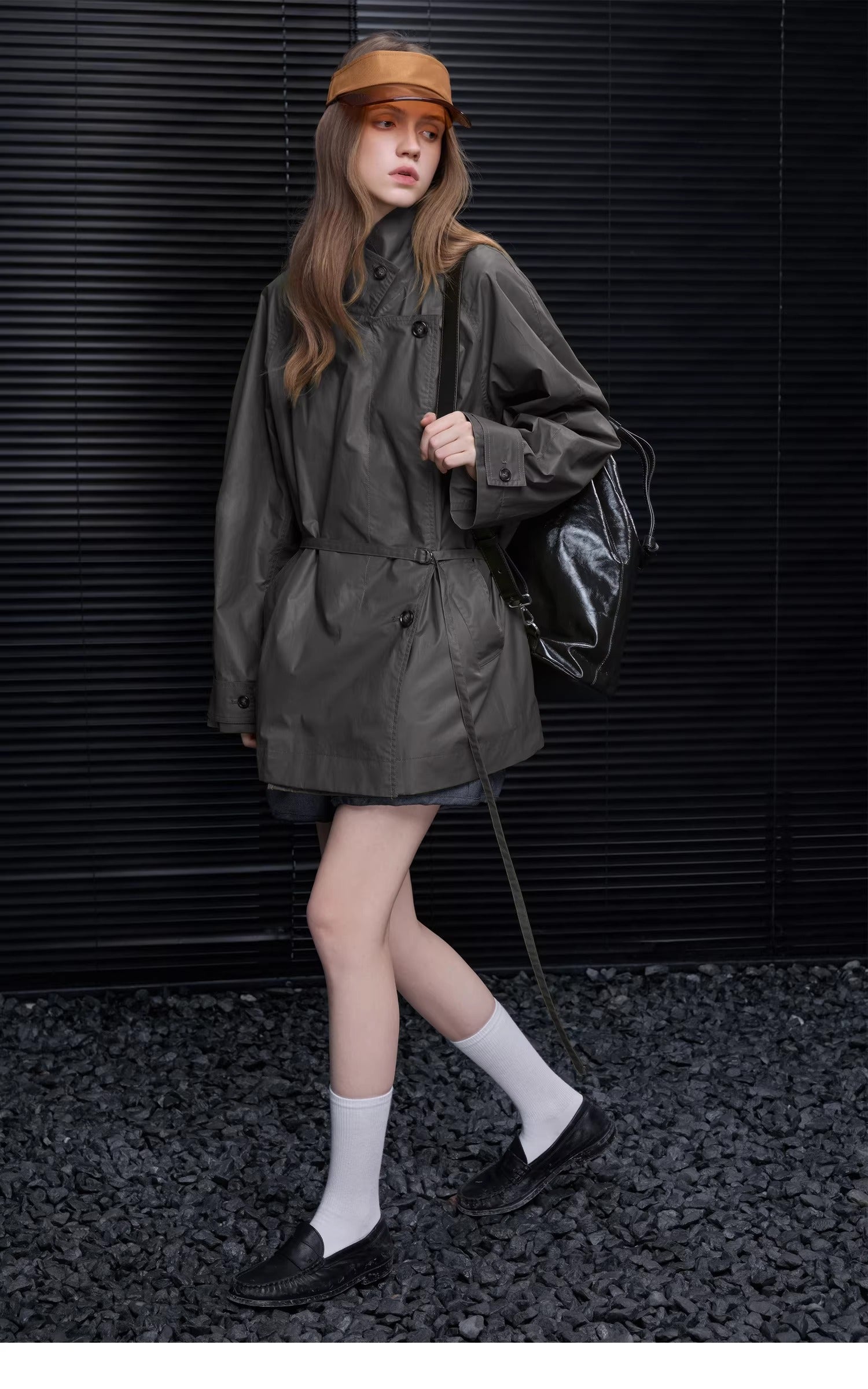 Belted Raglan Trench Coat_BDHL8179