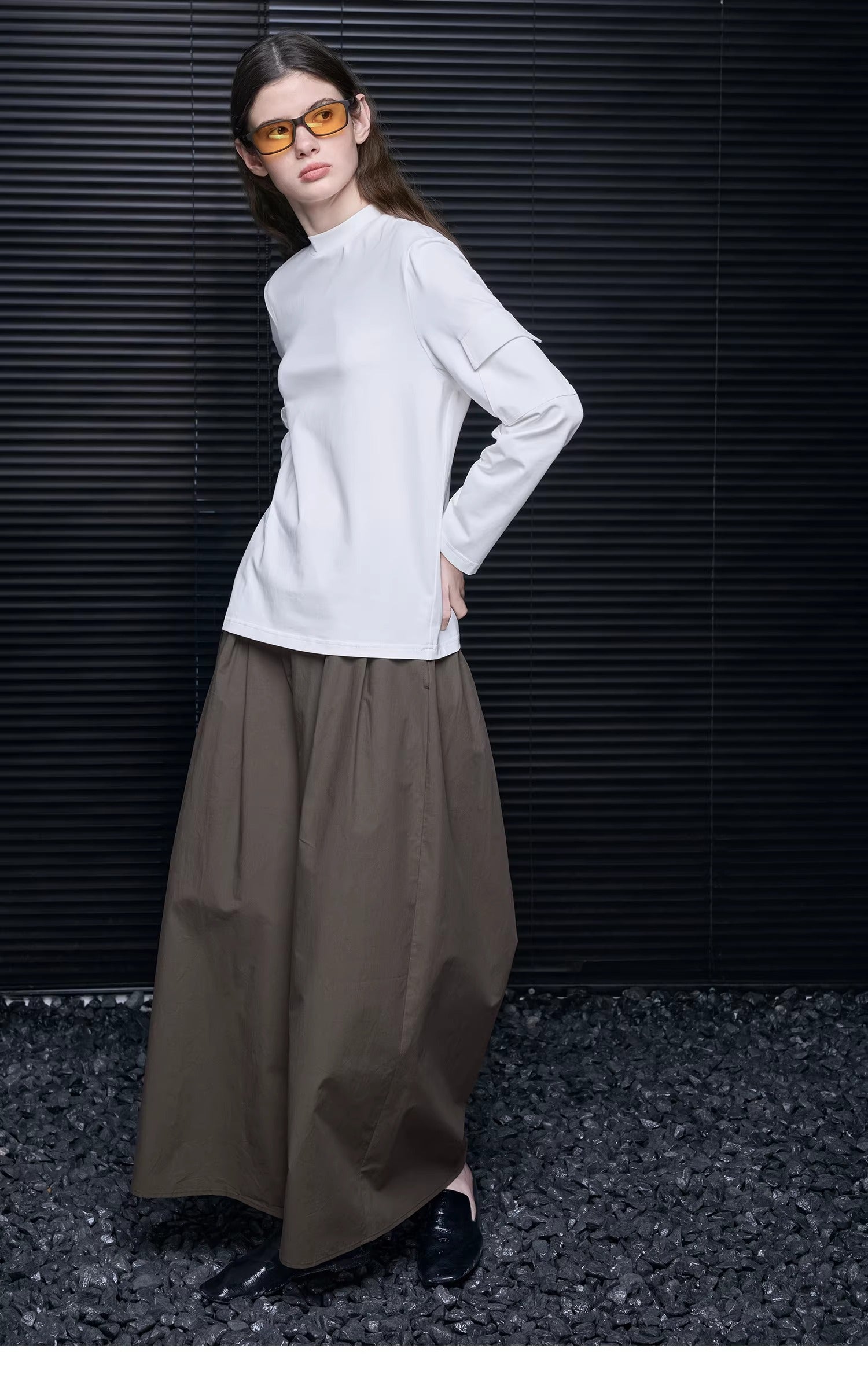 Sleeve Cargo Pocket Long Sleeve Tee_BDHL8184