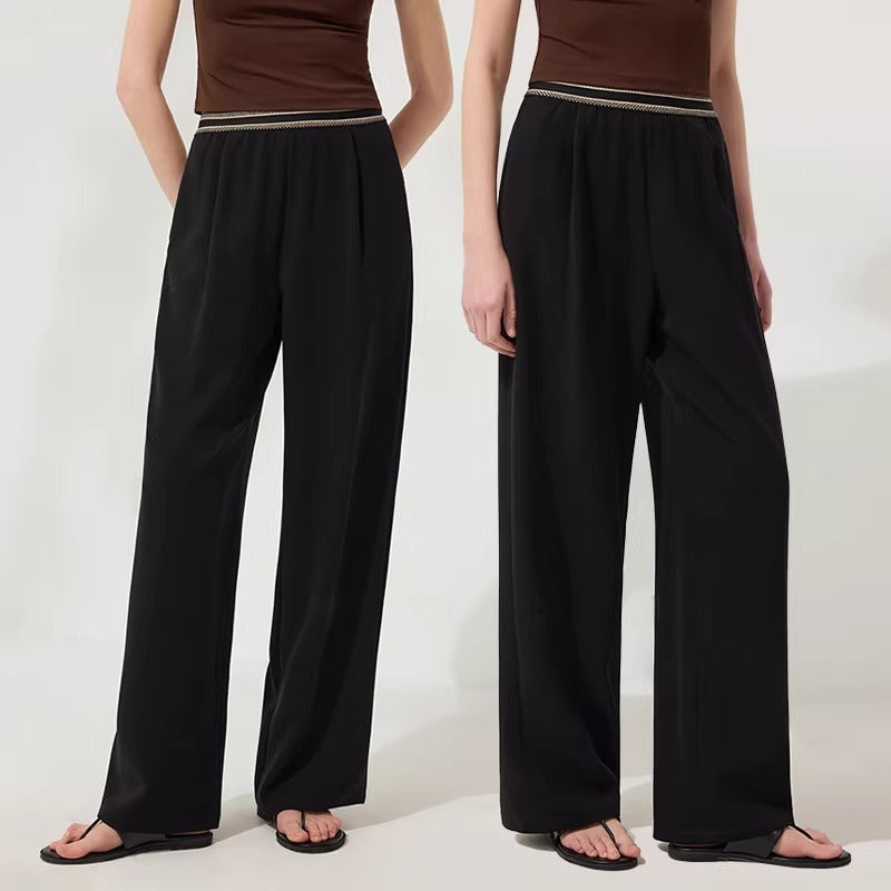 Custom Waistband Relaxed Straight-Leg Pants_BDHL8231