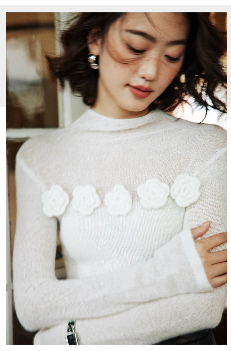 在庫限り早い者勝ち【即納】Knitted sweater bottoming top_LCHK/BDHL5233