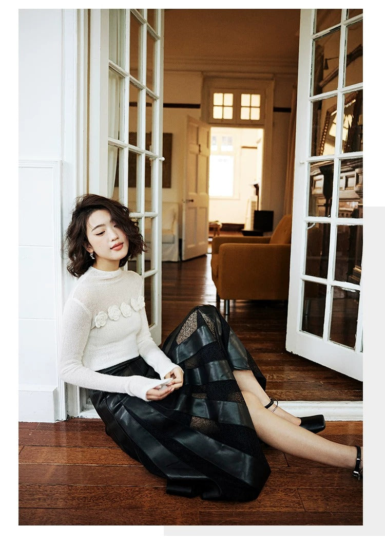在庫限り早い者勝ち【即納】Knitted sweater bottoming top_LCHK/BDHL5233