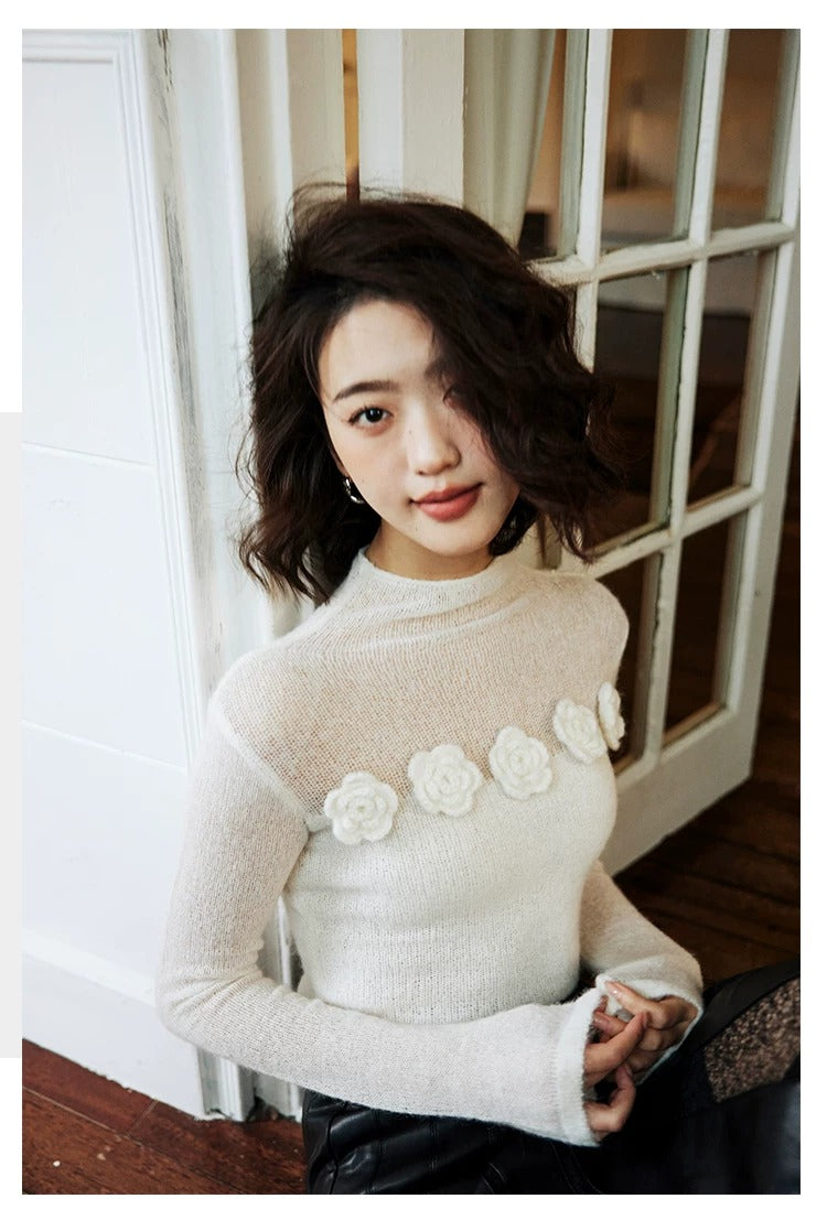 在庫限り早い者勝ち【即納】Knitted sweater bottoming top_LCHK/BDHL5233