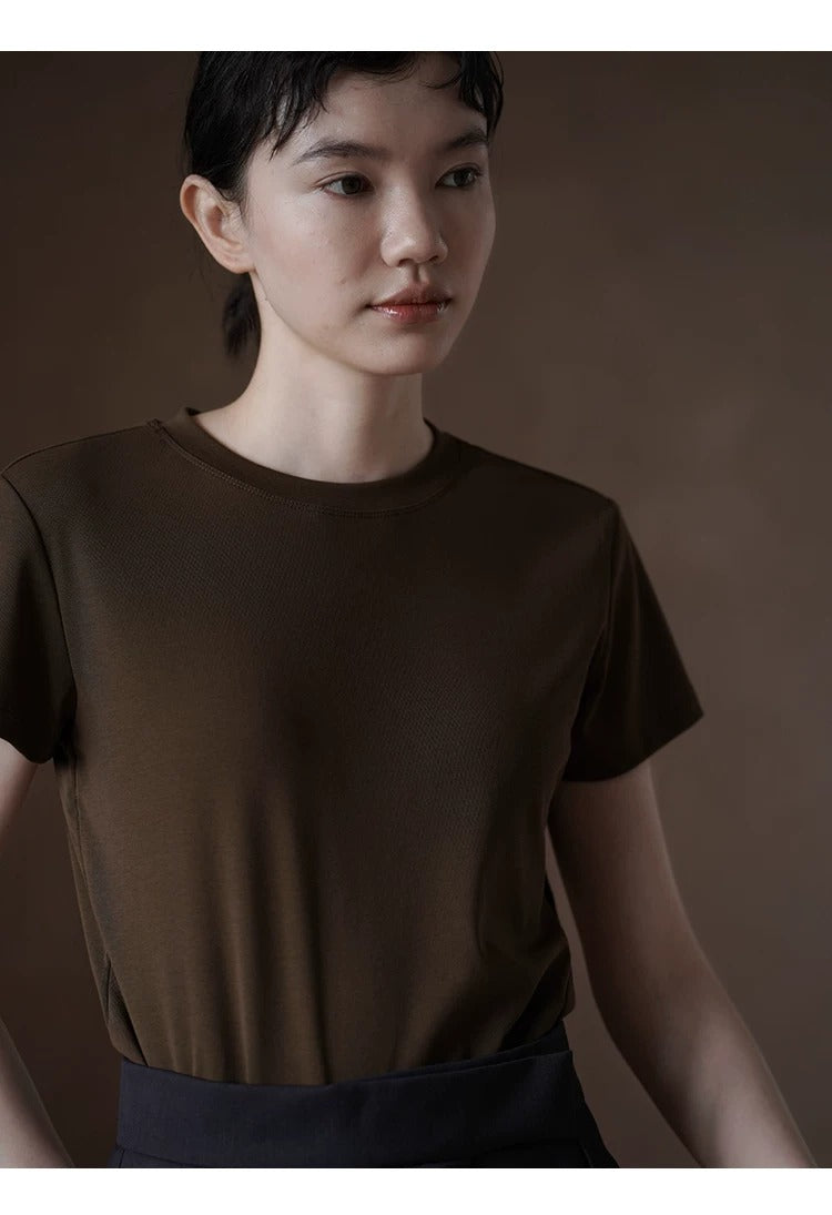 Slim Fit Short Sleeve Basic Tee_BDHL8296