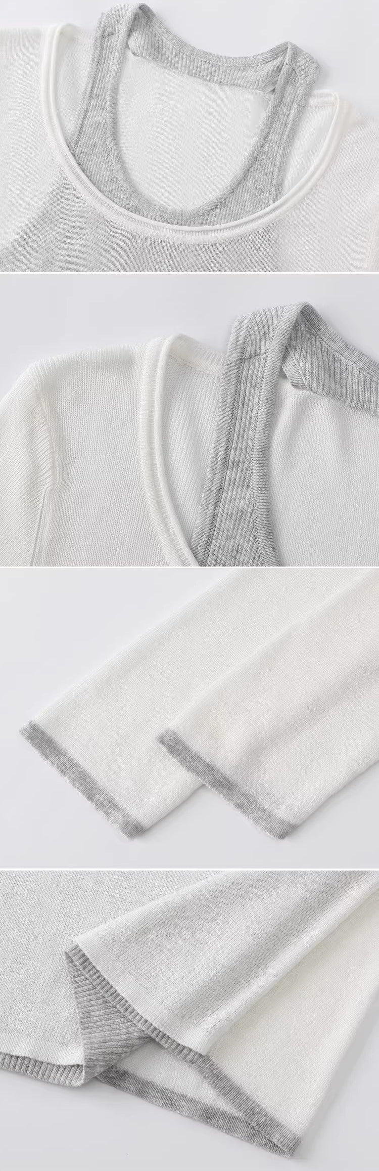 Spring Tencel Linen Knitted Sweater Vest_BDHL8203