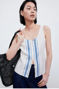 Striped Button-Front Tank Top_BDHL8348