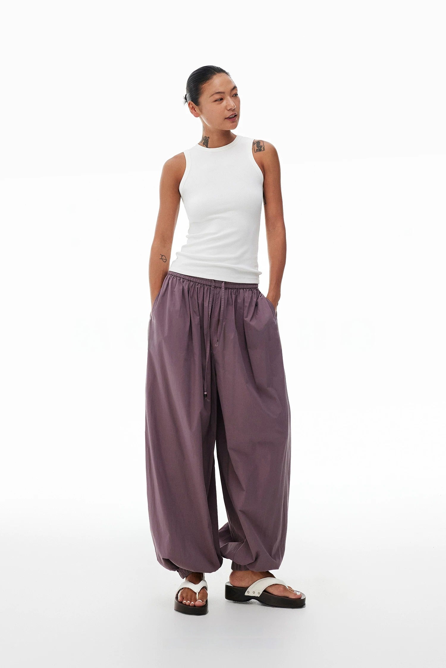 Cotton Drawstring Balloon Pants_BDHL8308