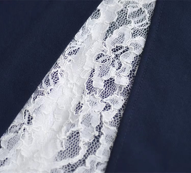 Tencel Lace-Trim Vest & Slit Skirt Set_BDHL8224