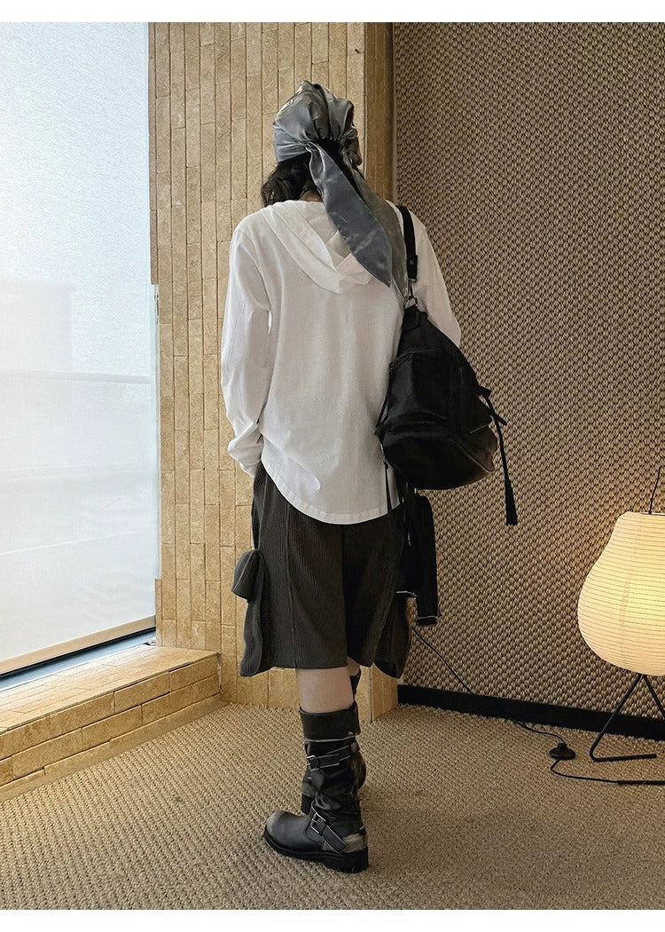 亨利領小口袋寬鬆長袖上衣_BDHL8265