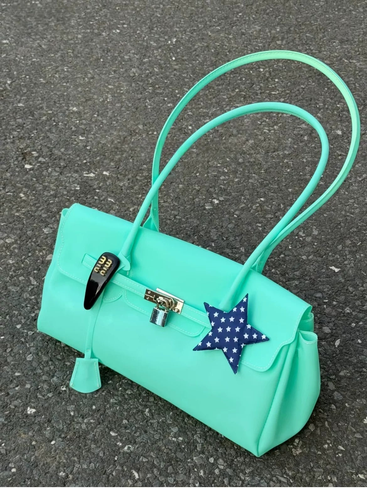 Jelly TPU East-West Padlock Bag_BDHL8305