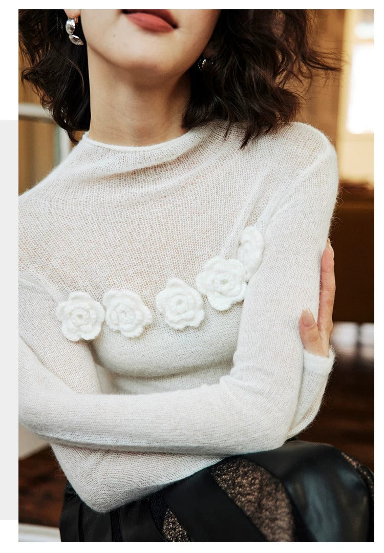 在庫限り早い者勝ち【即納】Knitted sweater bottoming top_LCHK/BDHL5233