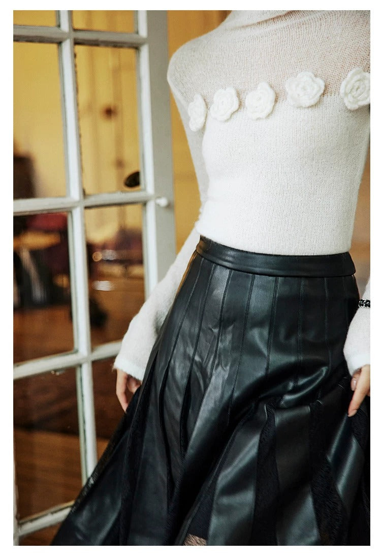 在庫限り早い者勝ち【即納】Knitted sweater bottoming top_LCHK/BDHL5233