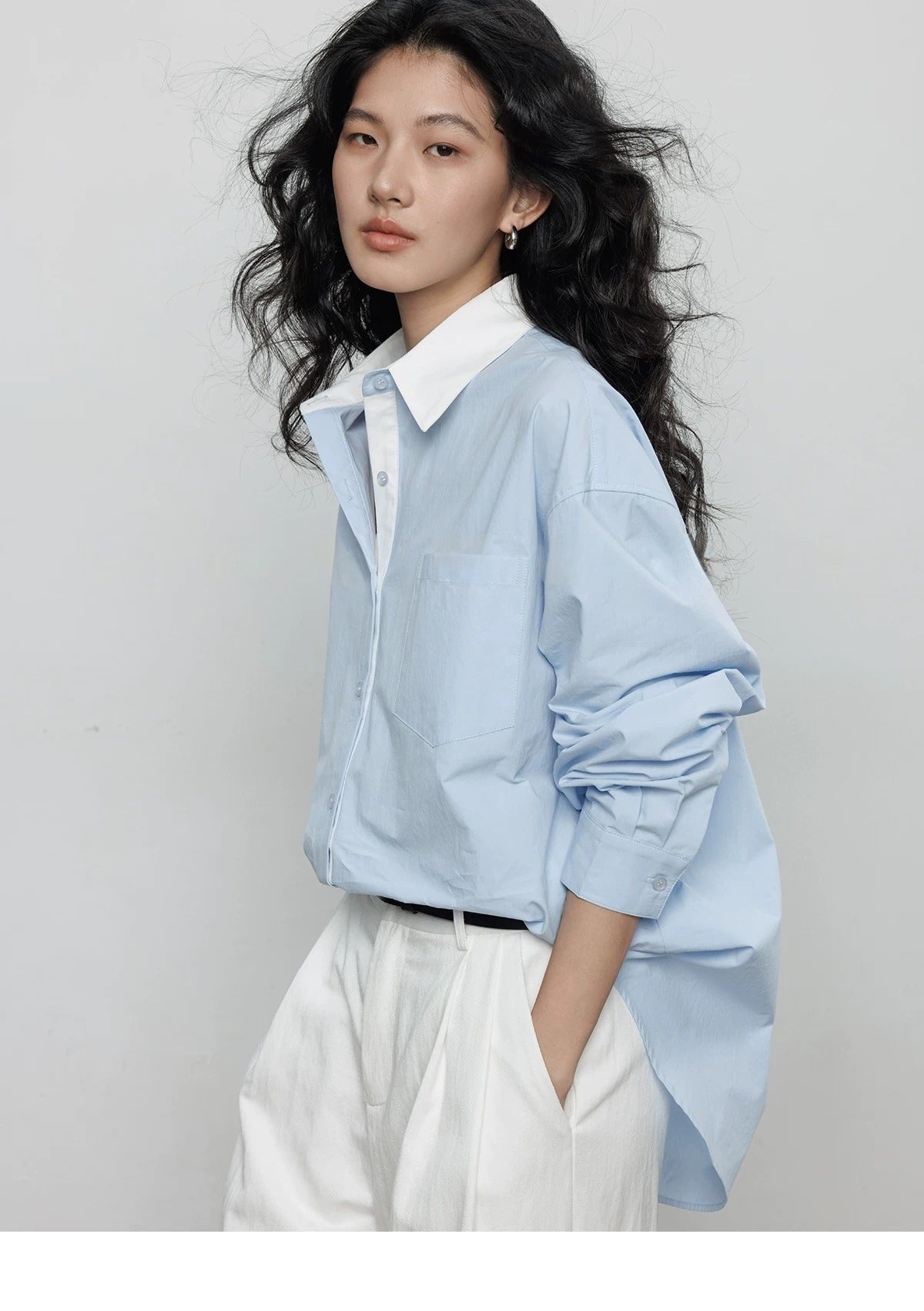 Oversized Cotton Poplin Shirt_BDHL8358