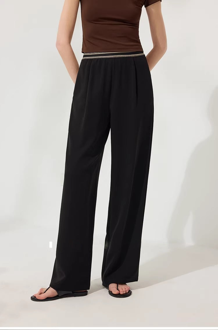 Custom Waistband Relaxed Straight-Leg Pants_BDHL8231