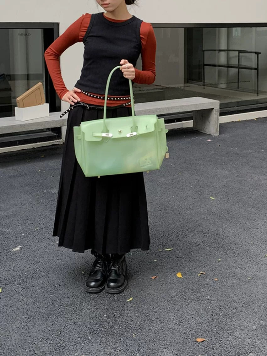 Jelly Turn-Lock Tote Bag_BDHL8250