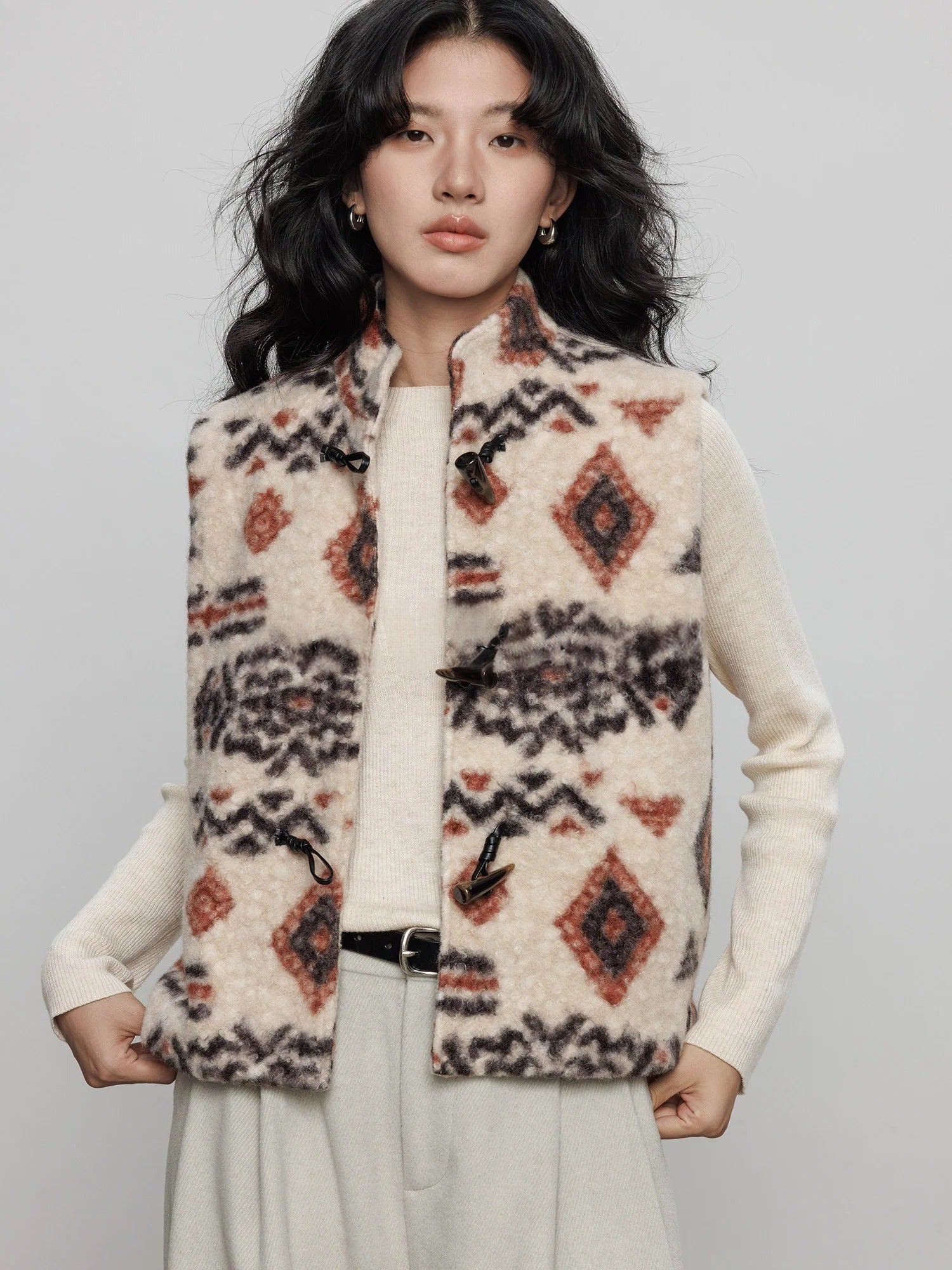 Stand Collar Zipper Vest_ BDHL8097