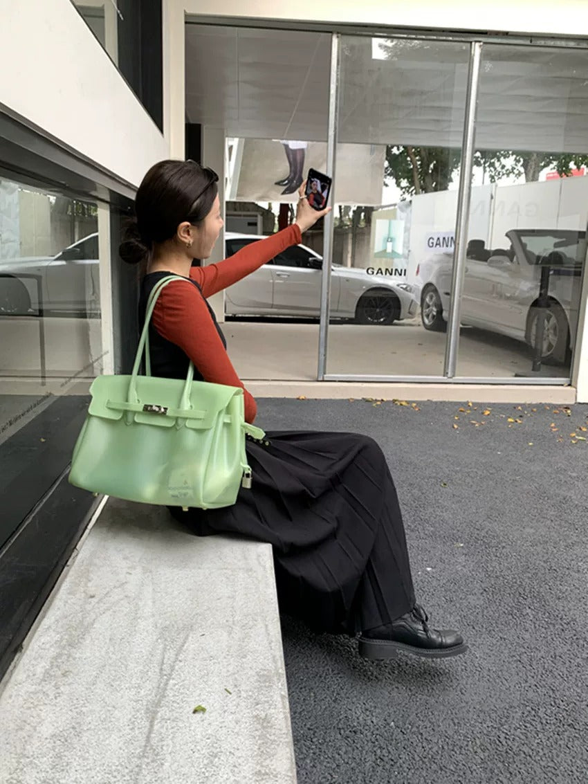 Jelly Turn-Lock Tote Bag_BDHL8250