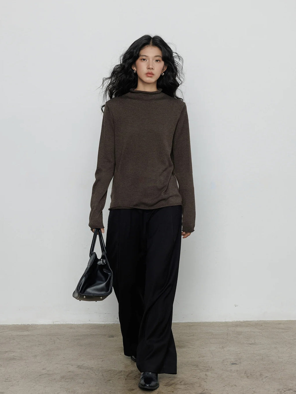 高領寬鬆上衣_BDHL7899