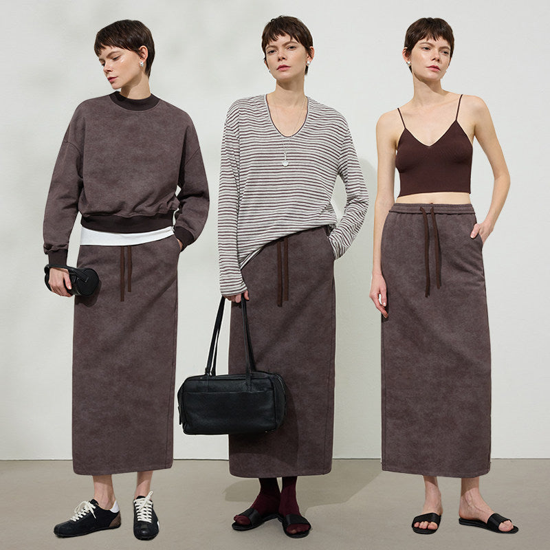 Colour Block Sweatshirt Tops Or Skirt_BDHL8144