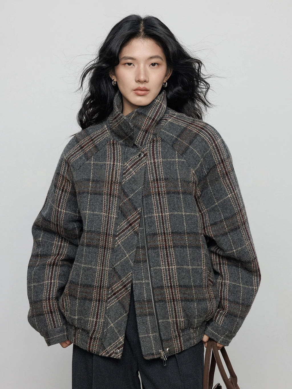 復古格紋夾克_BDHL8081