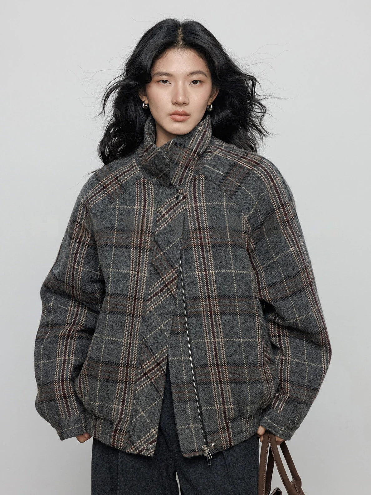 復古格紋夾克_BDHL8081