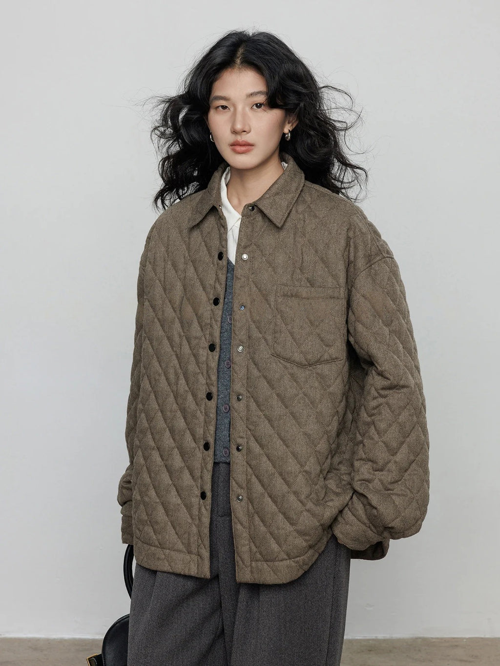 領口飾邊絎縫夾克_BDHL8091