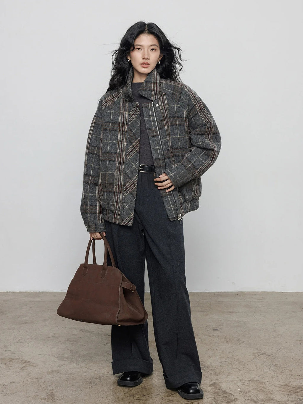 復古格紋夾克_BDHL8081