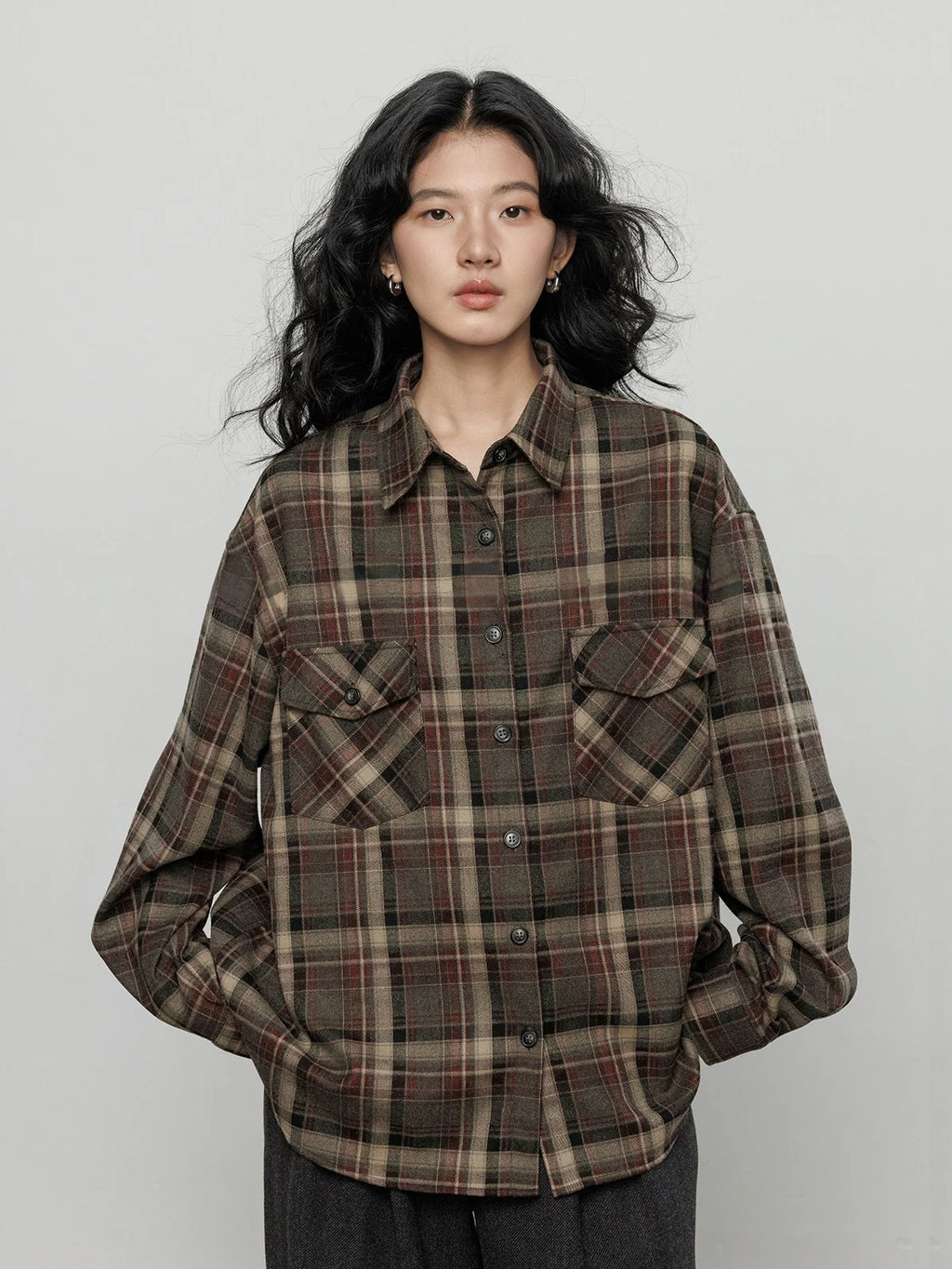 復古格紋襯衫_BDHL8090