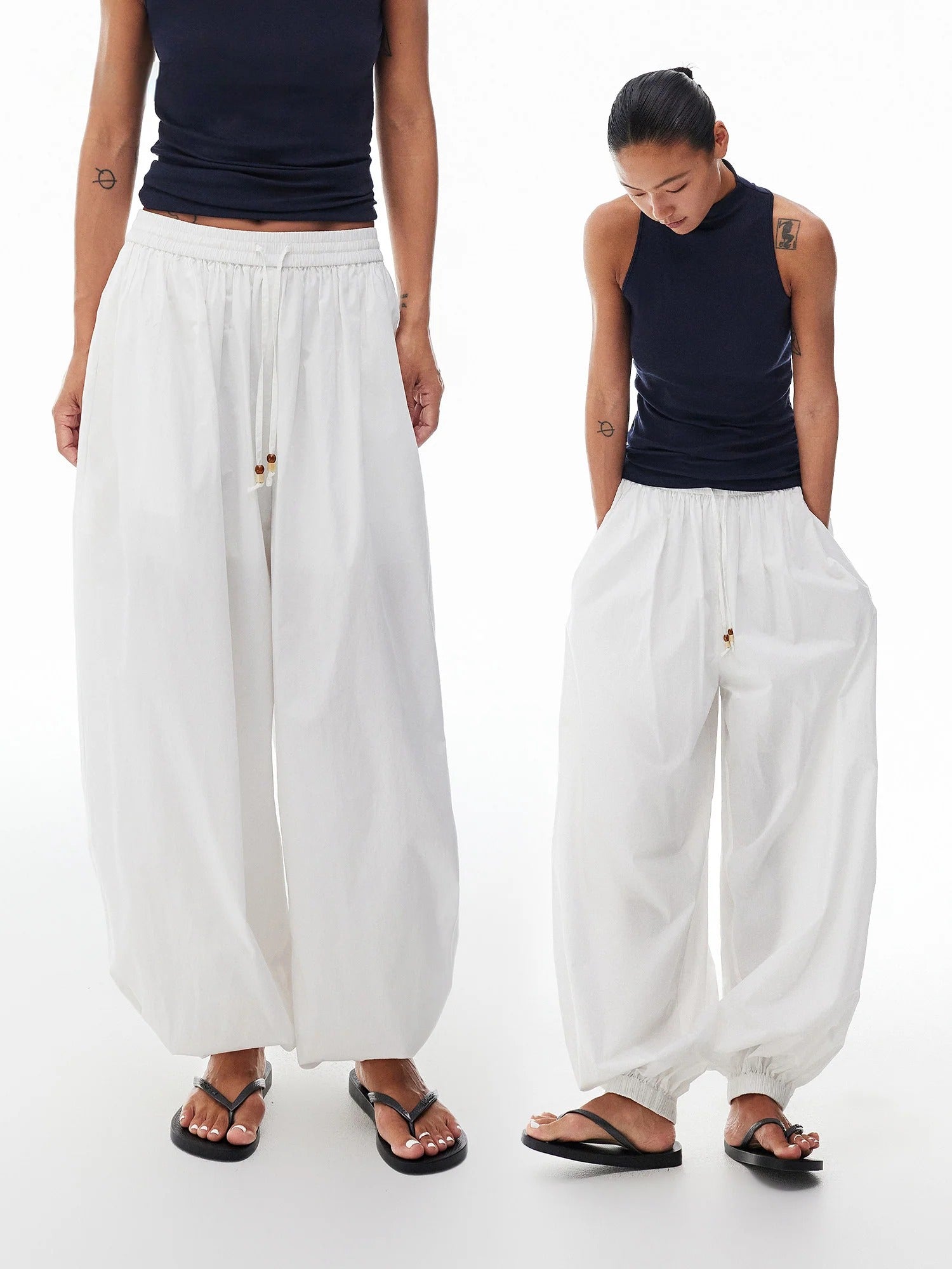 Cotton Drawstring Balloon Pants_BDHL8308