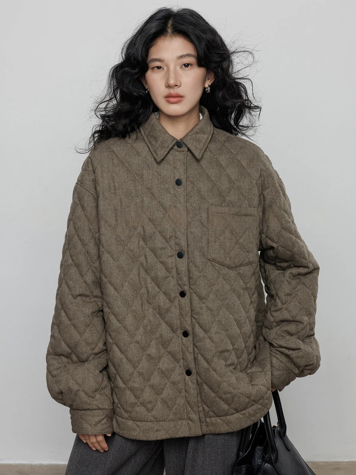 領口飾邊絎縫夾克_BDHL8091