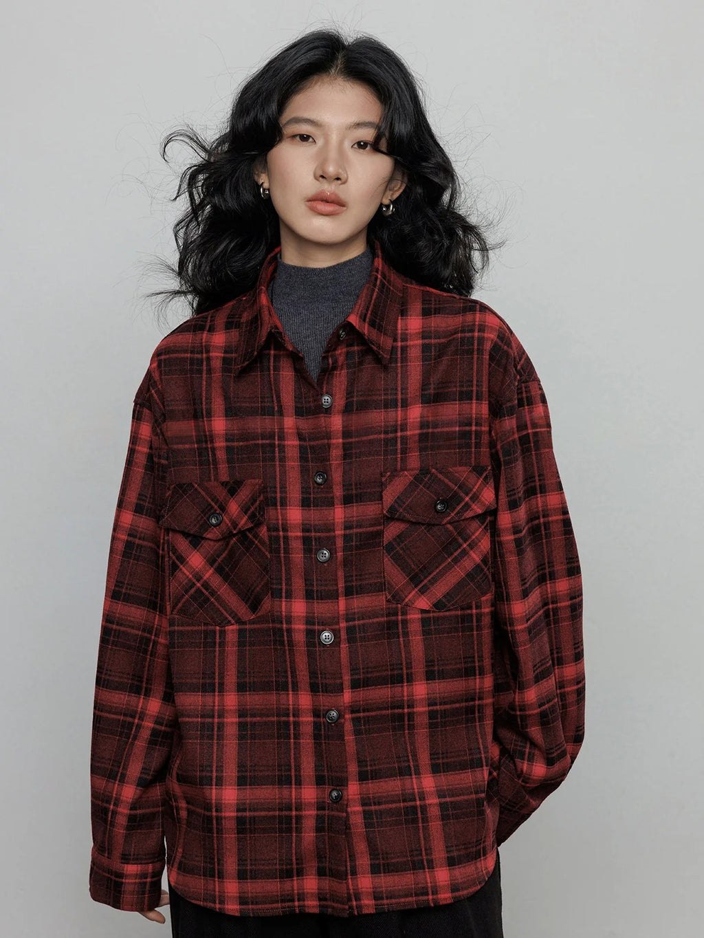 復古格紋襯衫_BDHL8090