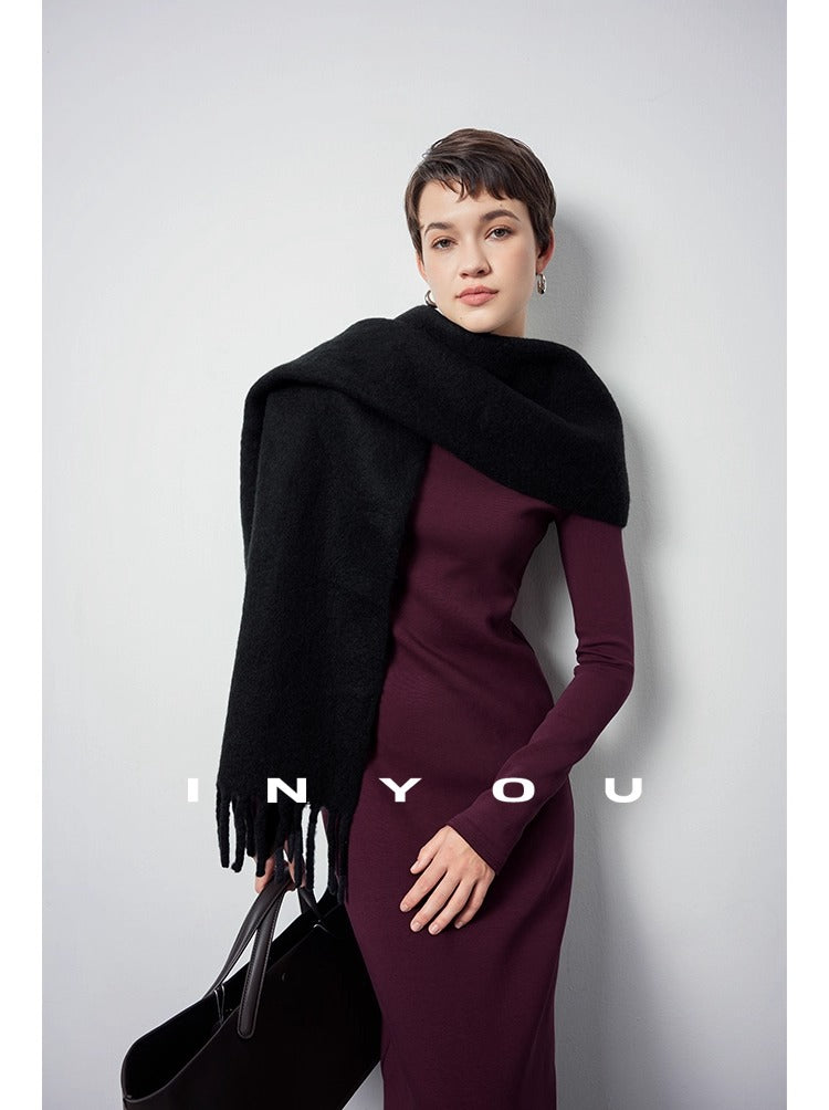 Back zipper slim long skirt_BDHL5475