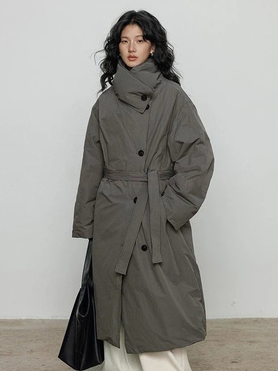 圍巾領羽絨外套_BDHL8085