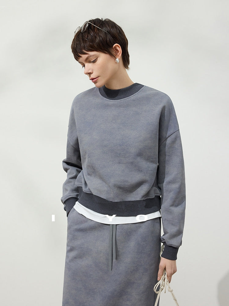 Colour Block Sweatshirt Tops Or Skirt_BDHL8144