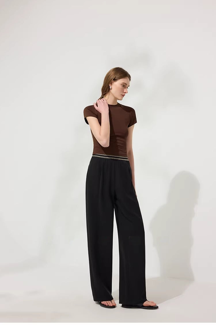 Custom Waistband Relaxed Straight-Leg Pants_BDHL8231