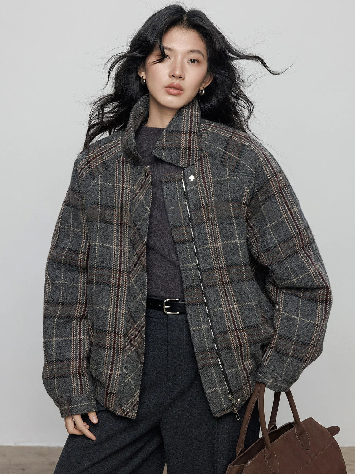 復古格紋夾克_BDHL8081