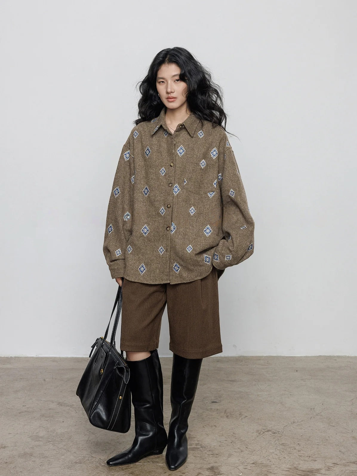 刺繡長袖襯衫_BDHL8084