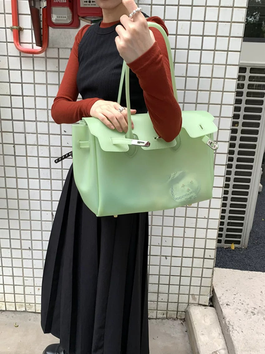 Jelly Turn-Lock Tote Bag_BDHL8250