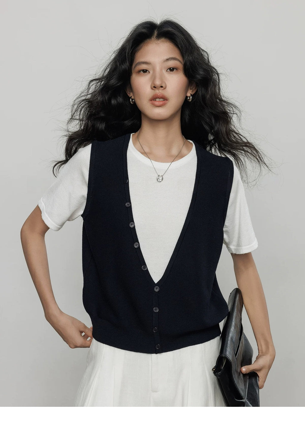 Layered-Look Knit Vest Top_BDHL8363