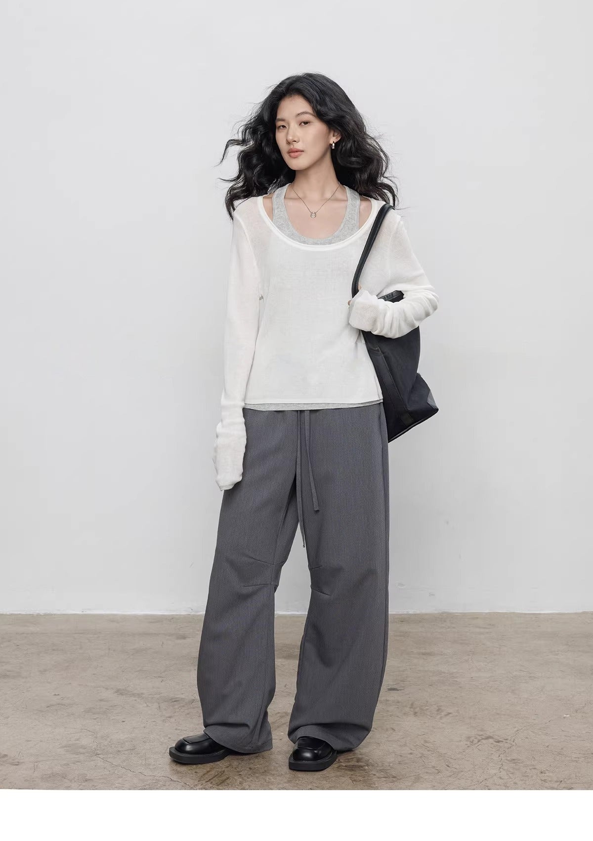 Spring Tencel Linen Knitted Sweater Vest_BDHL8203