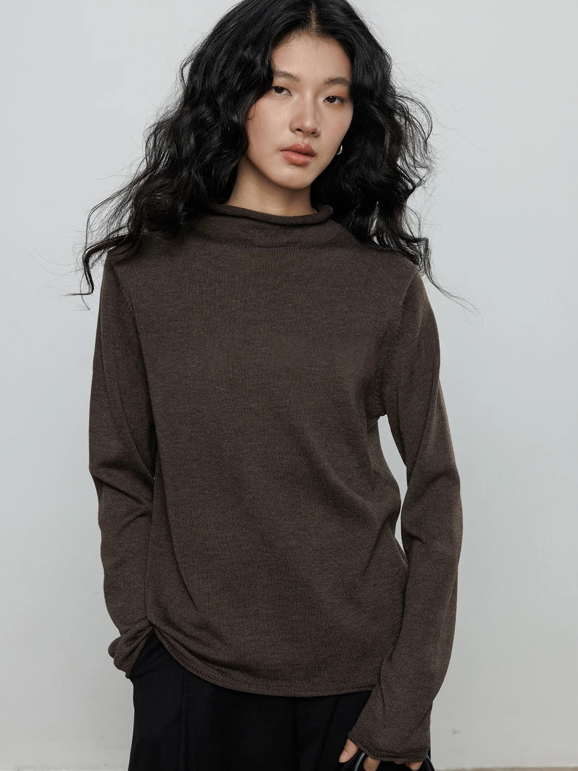 高領寬鬆上衣_BDHL7899