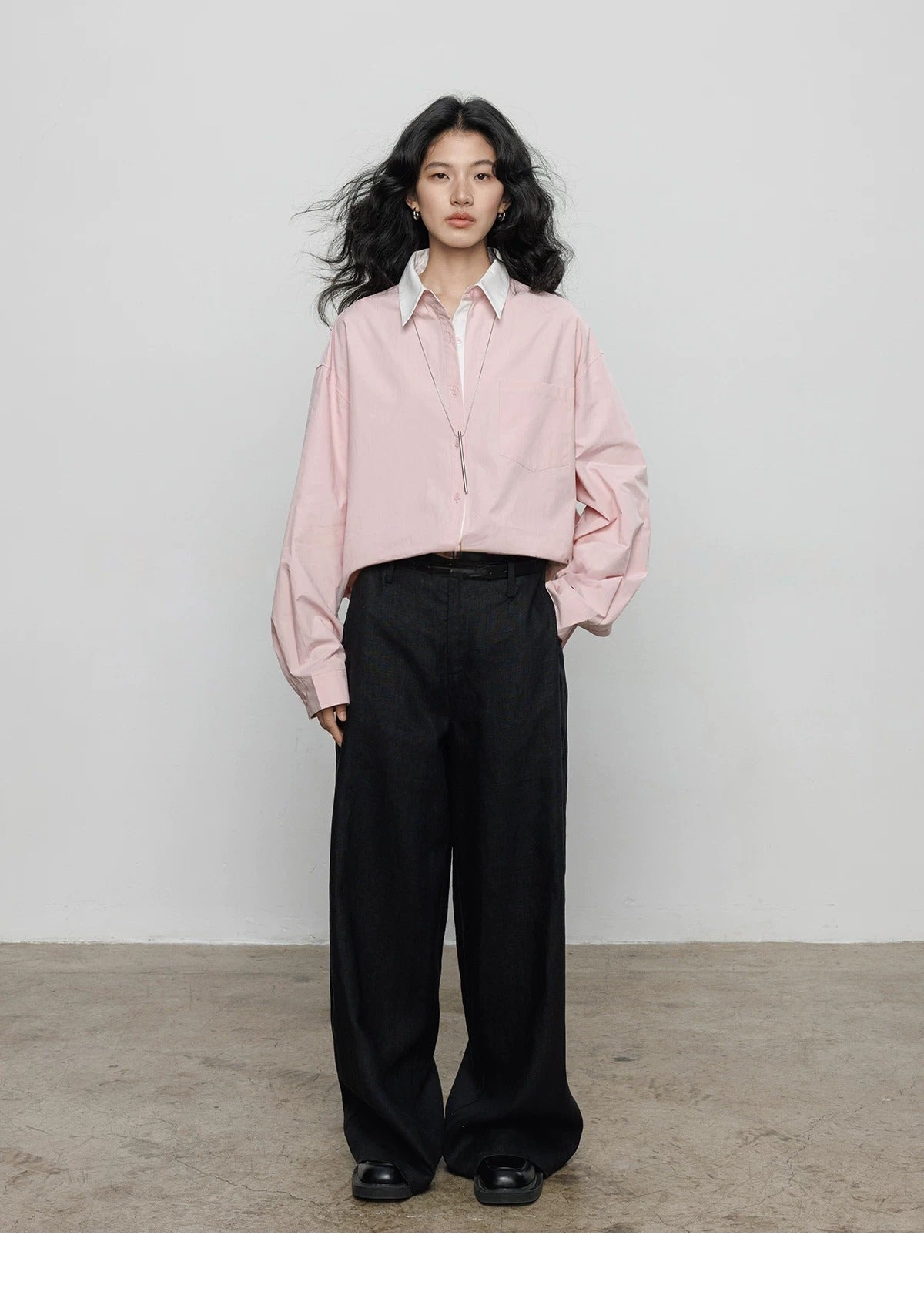 Oversized Cotton Poplin Shirt_BDHL8358