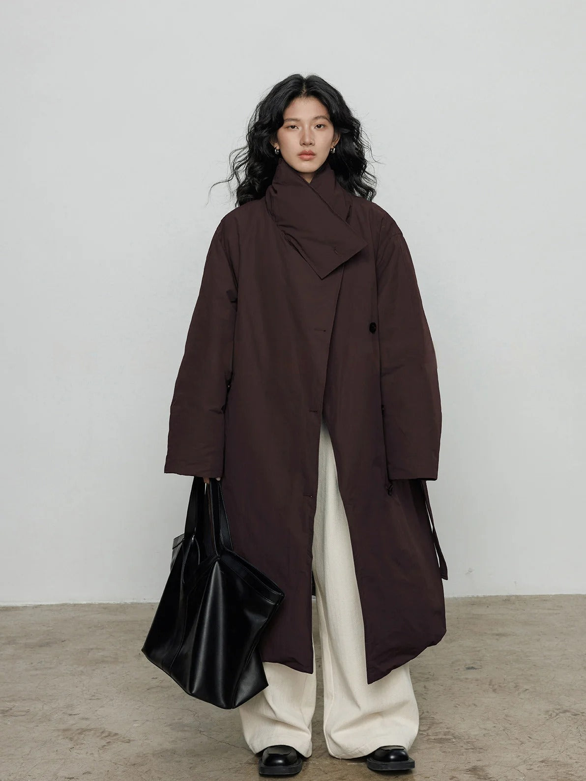 圍巾領羽絨外套_BDHL8085