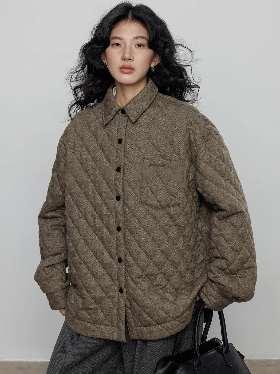 領口飾邊絎縫夾克_BDHL8091