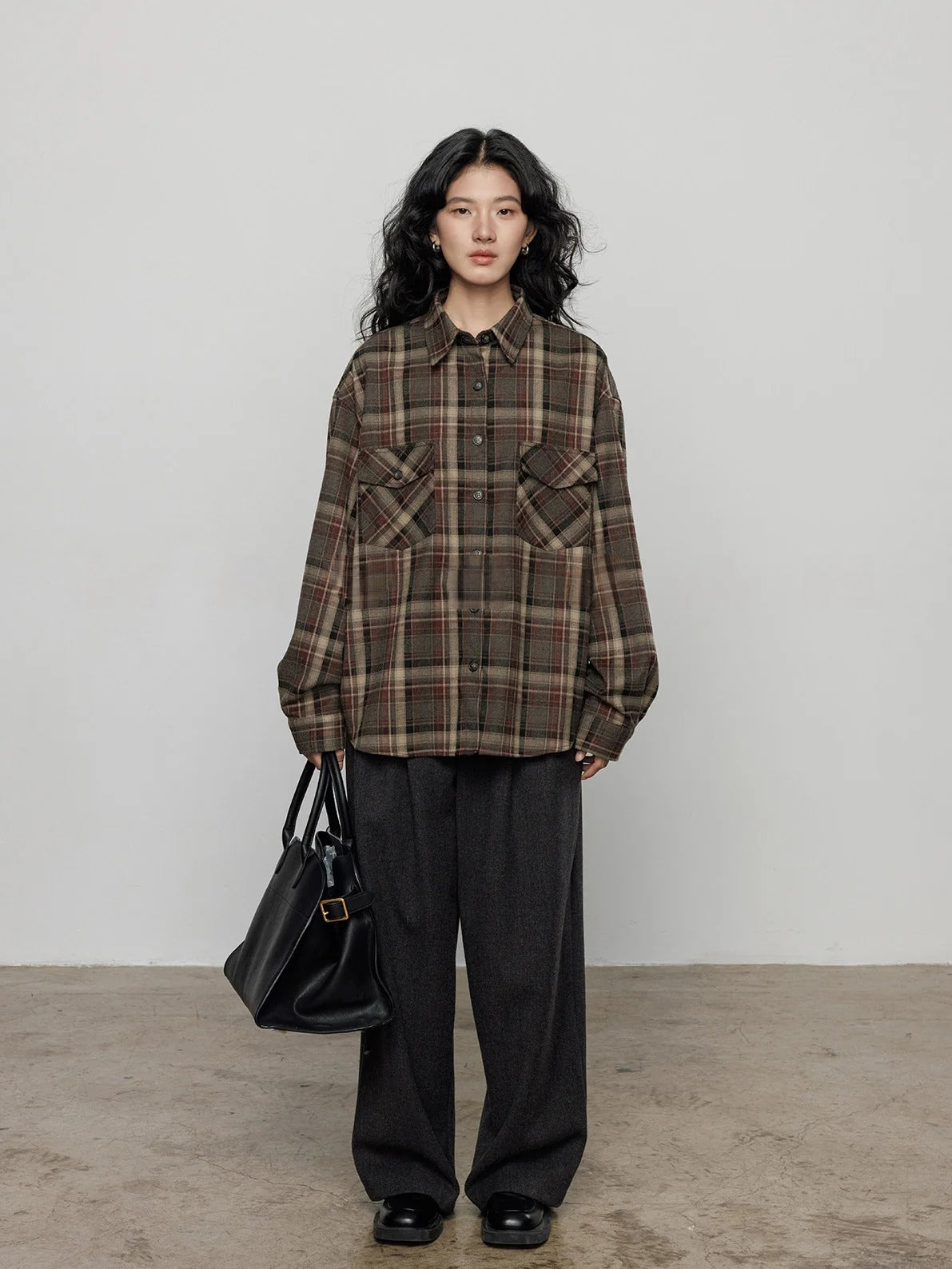 復古格紋襯衫_BDHL8090